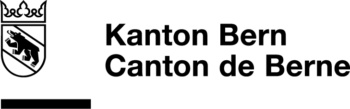 Logo Kanton Bern sw mit Textzusatz